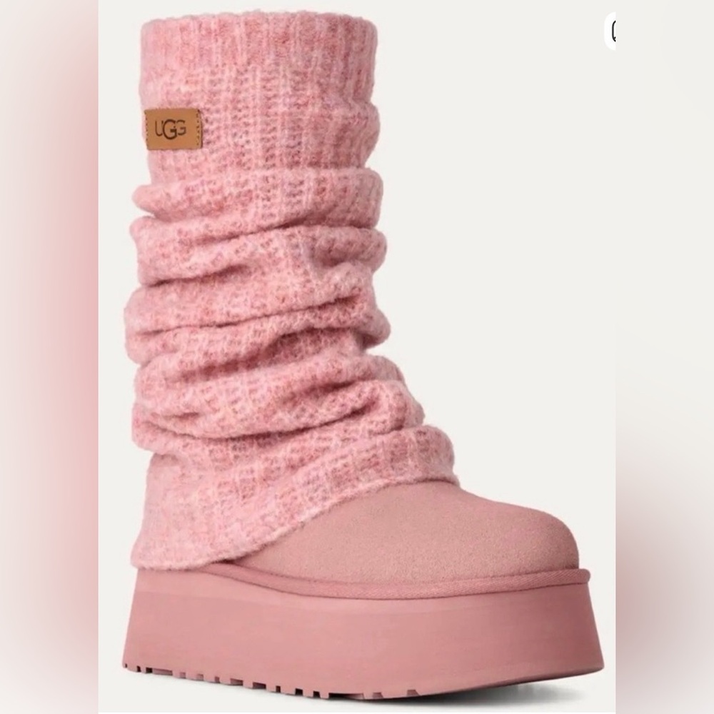 UGG Classic Mini Dipper with Legwarmer Pink Dawn NEW